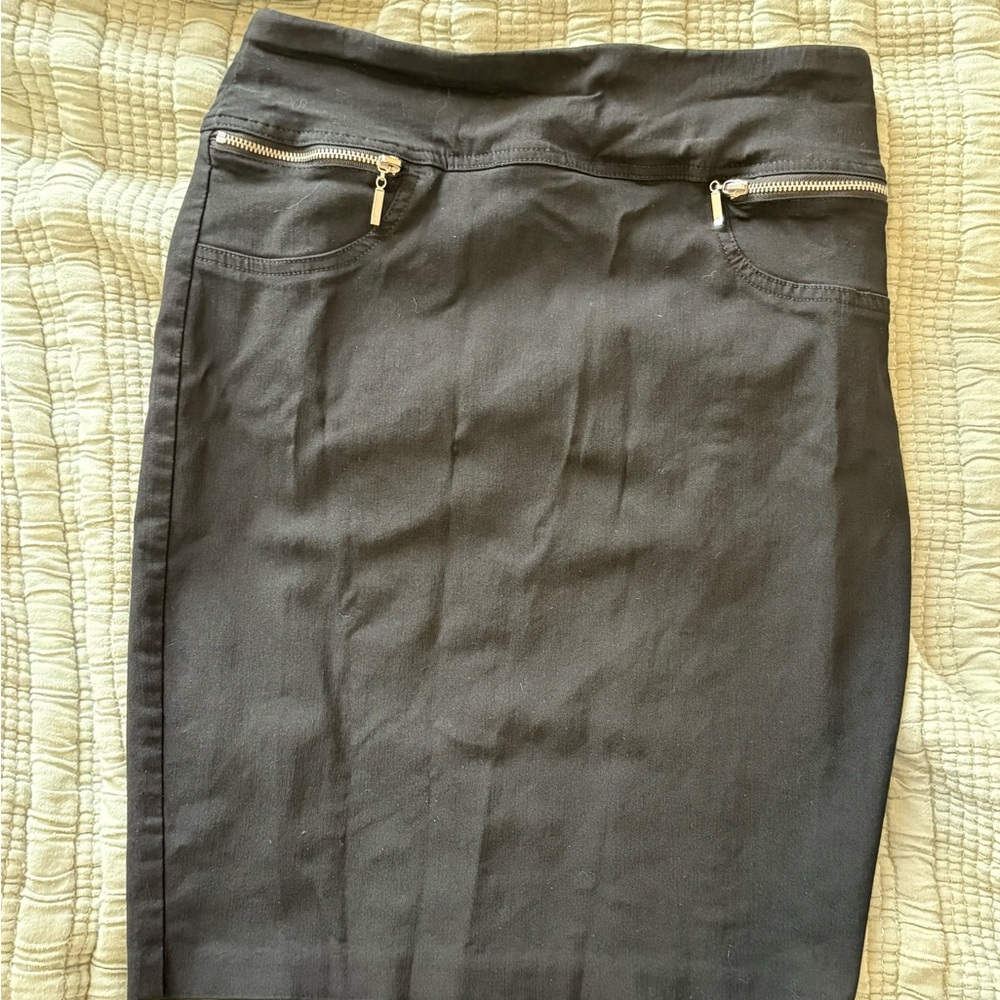 Joe B Black Pencil Skirt with silver Accents